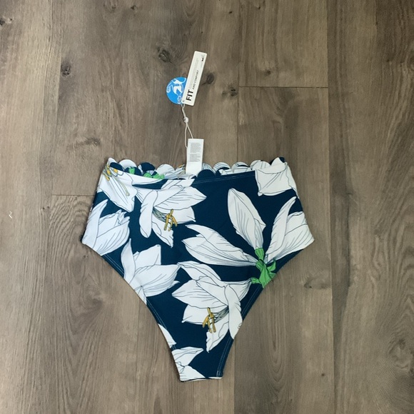 Cupshe High-Waist Floral Scalloped Bikini Bottom - NWT! - Picture 6 of 8